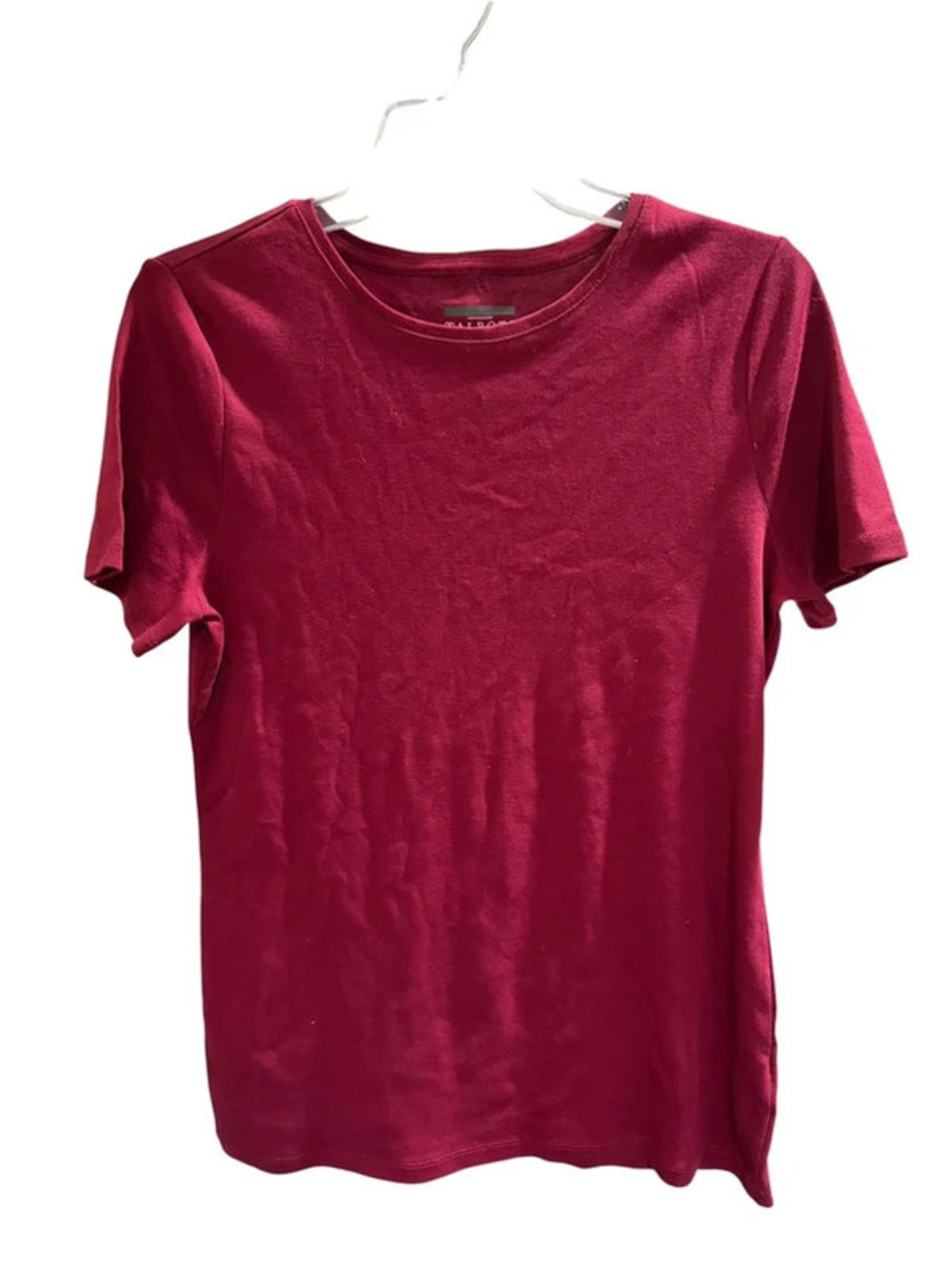 Talbots Women’s Pima Cotton Crew Neck T-Shirt Burgundy Size Medium